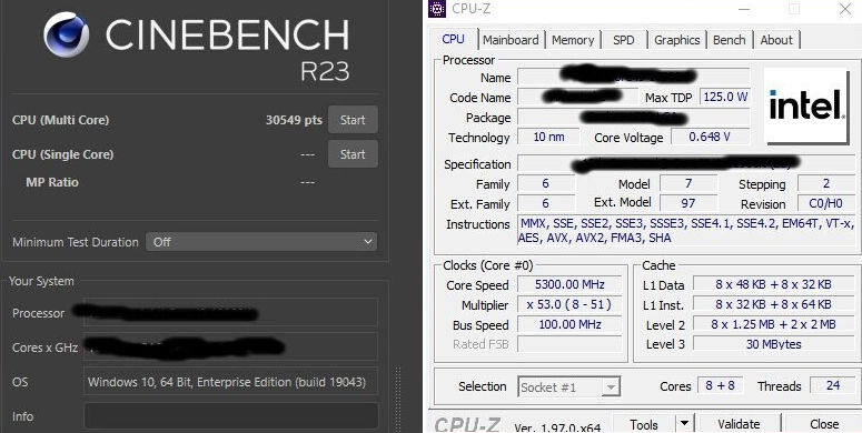 Intel 12900K Leck schlägt einen 32 CPU Threadipper in Cinebench