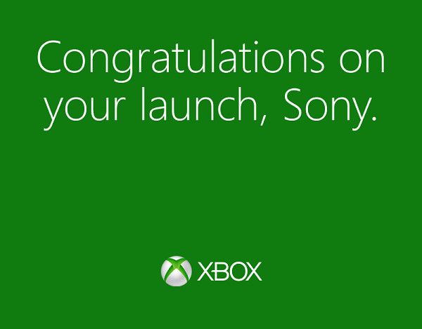 Microsoft Congratulates Sony For Successful PlayStation 4 Launch