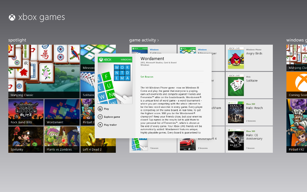 Wave One Of Xbox Games For Windows 8 Detailed
