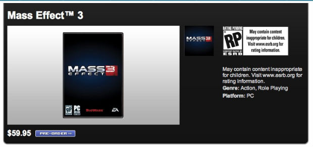 EA Store listet unangekündigtes Mass Effect 3