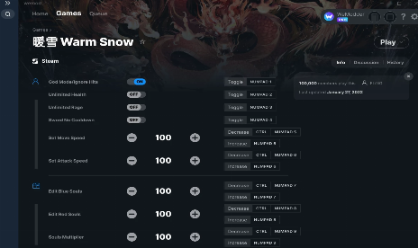 Entraîneur neige chaude +12 [WeMod/FLiNG]