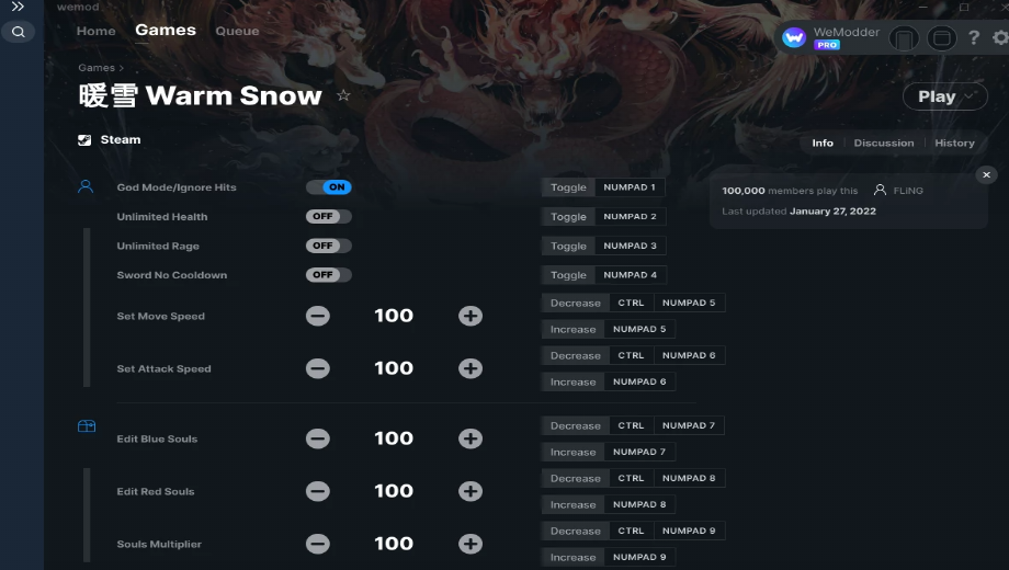 Warm Snow Trainer +12 [WeMod/FLiNG]