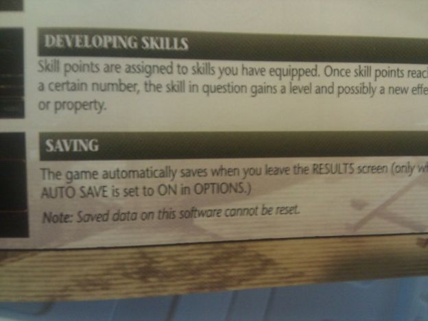 Vous ne pouvez pas effacer votre sauvegarde dans Resident Evile : Mercenaries 3D
