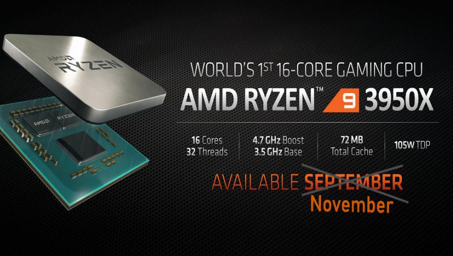 AMD delayed the 3950X because of clock issues