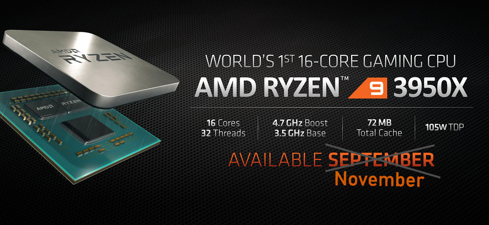 AMD retrasa el 3950X por problemas de reloj