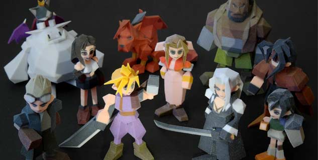 Estos personajes de FFVII impresos en 3D son una pasada