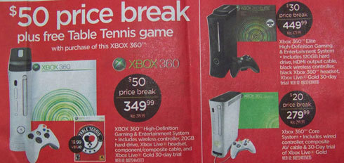 New Xbox 360 Prices leaked