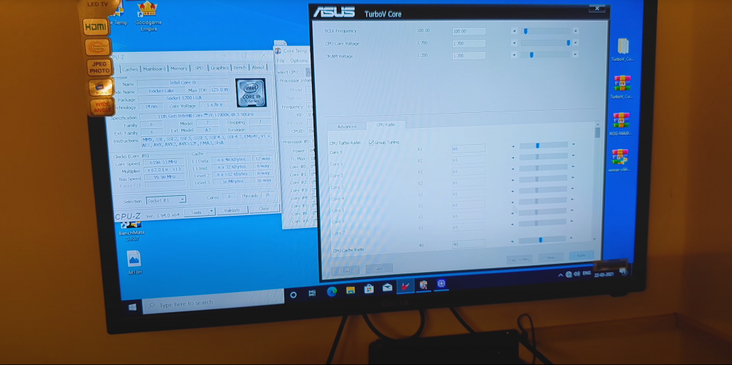 Intel Core i9 11900K Übertaktet auf 6,5GHz