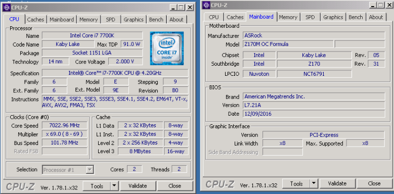 Intel Core i7 7700K Overclocked To 7GHz