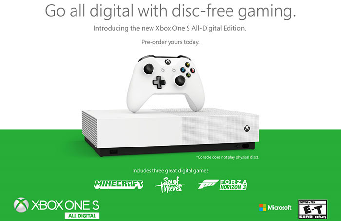 Xbox One S All Digital ist jetzt offiziell