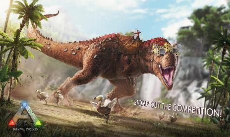 Stomping land players to get rad shades in ARK: Survival Evolved