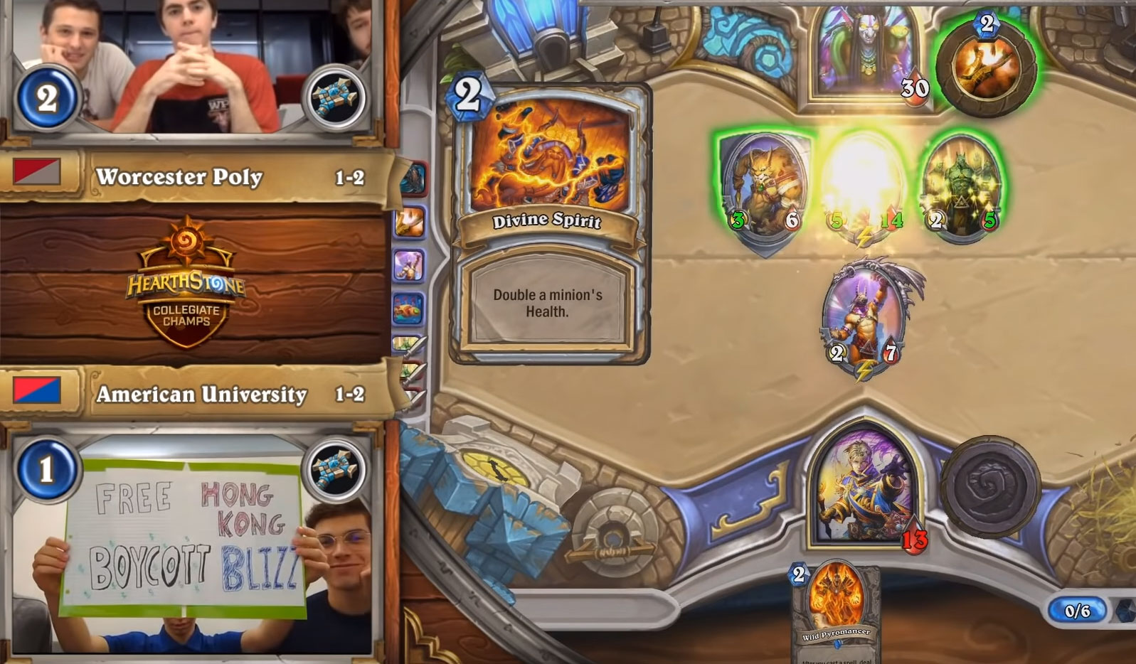 Blizzard suspends American Hearthstone team for Hong Kong support