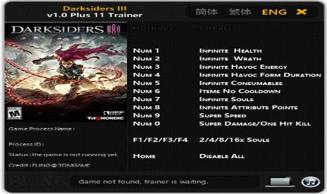 Darksiders III (+11 Entrenador)