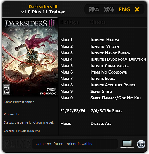 Darksiders III (+11 Trainer)