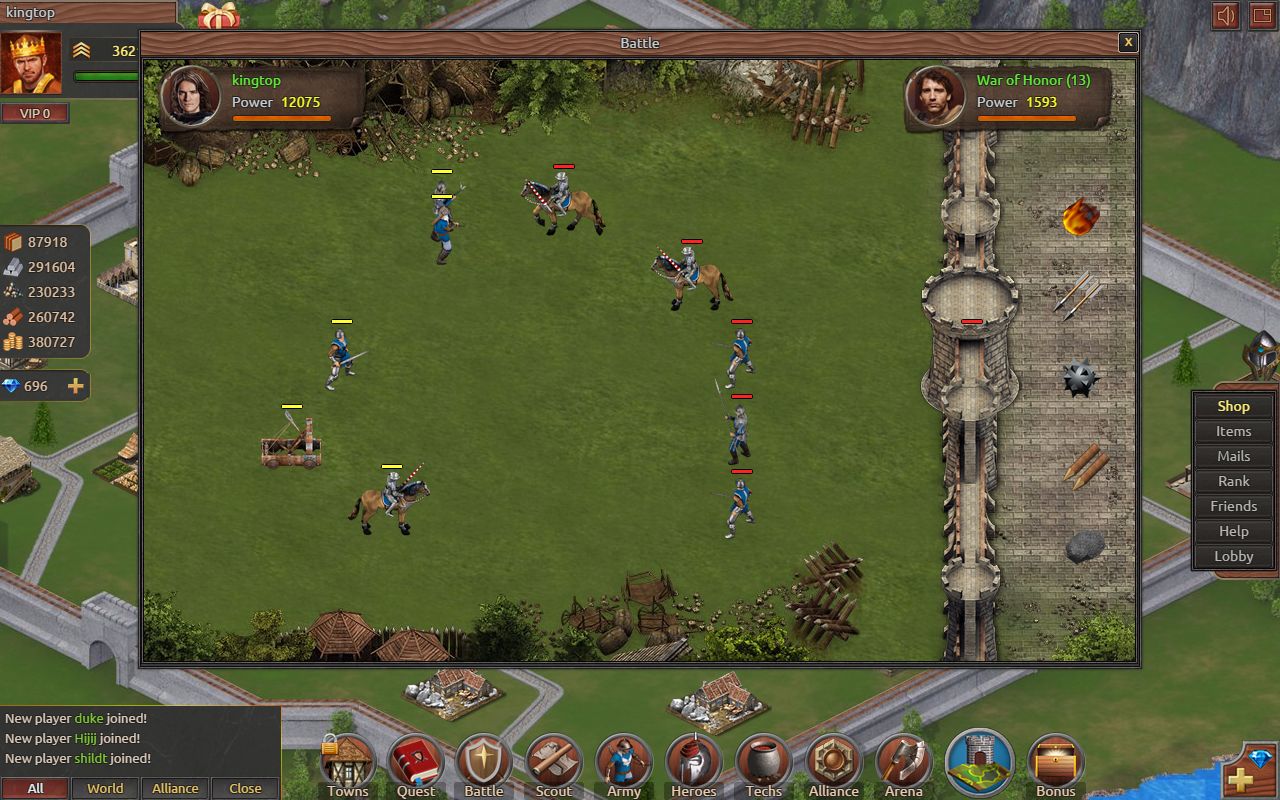 Châteaux et royaumes : Age of War Free Full Game