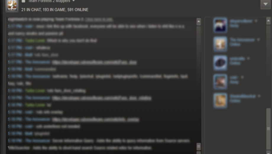 Steam chat now blocks torrent links