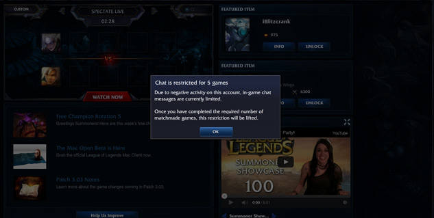 League of Legends chat bans actually improve win rates
