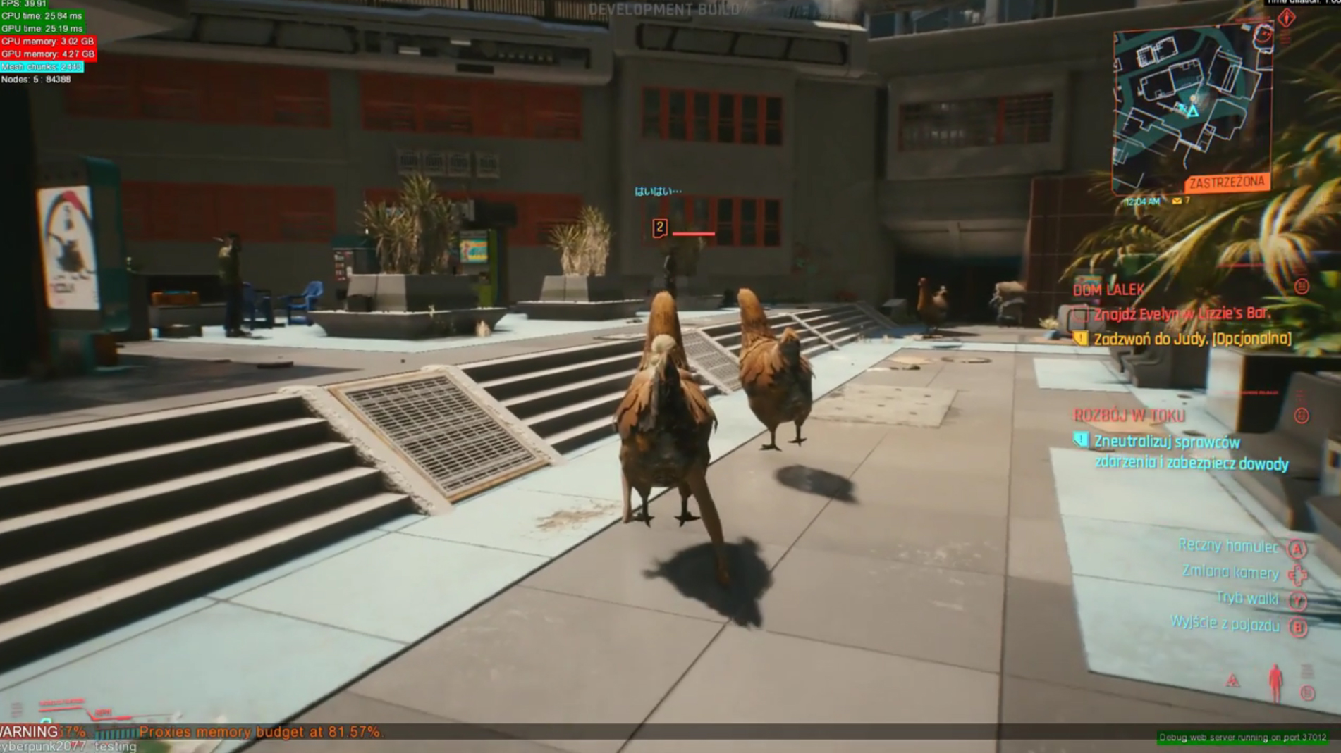 Fuga de CD Projekt Red con un montaje de errores de Cyberpunk 2077
