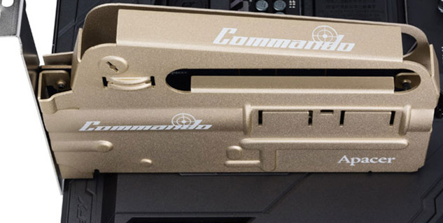 La nueva SSD PCIE de Apacer parece un fusil de asalto