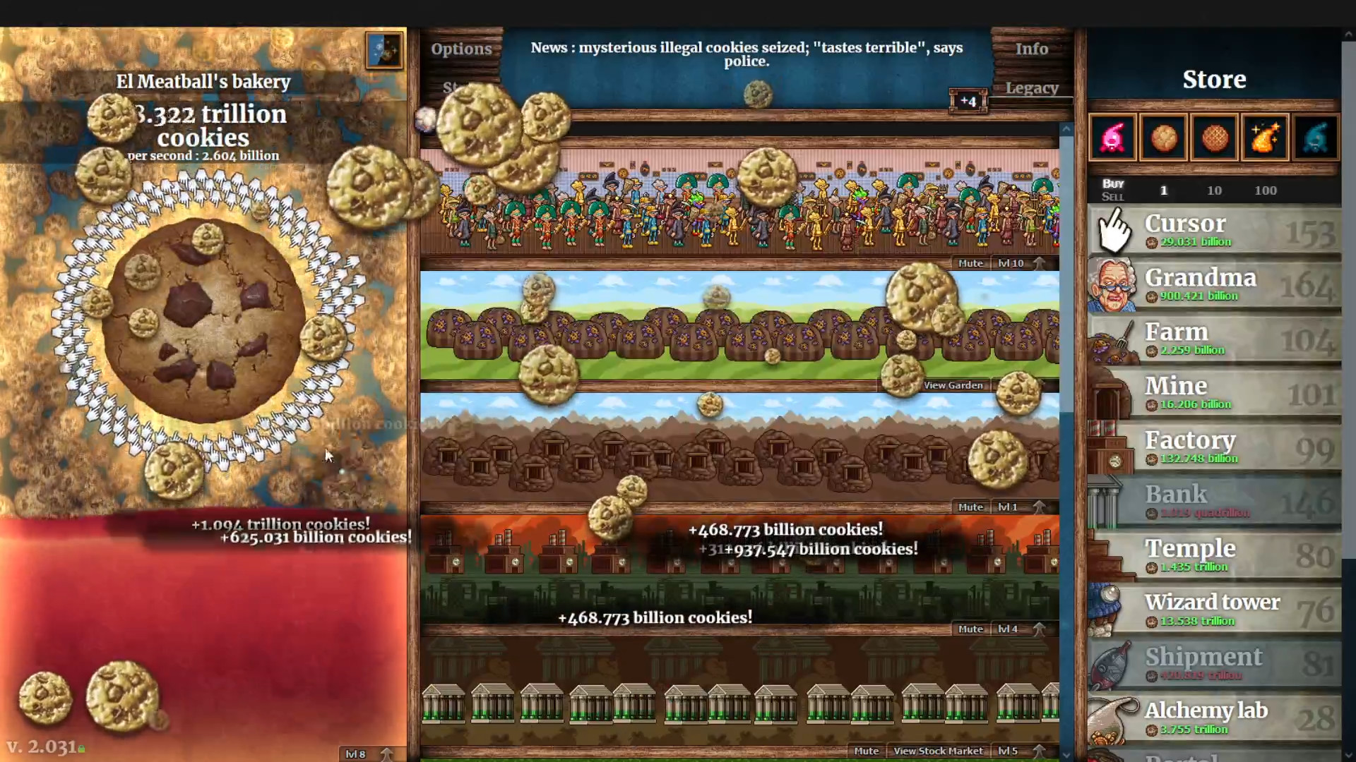 Cookie Clicker está funcionando sorprendentemente bien en Steam