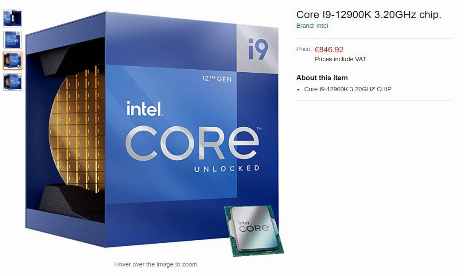 First Core i9-12900K listed for $983 in Europe