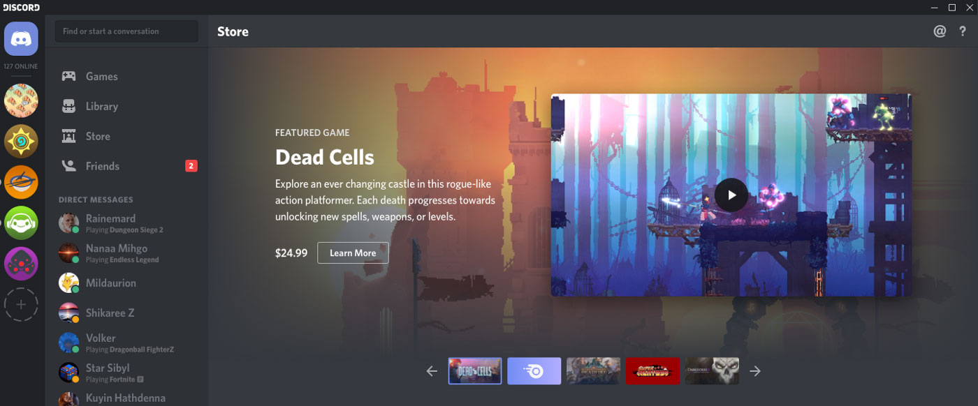 Discord takes on Steam and GoG with new game store