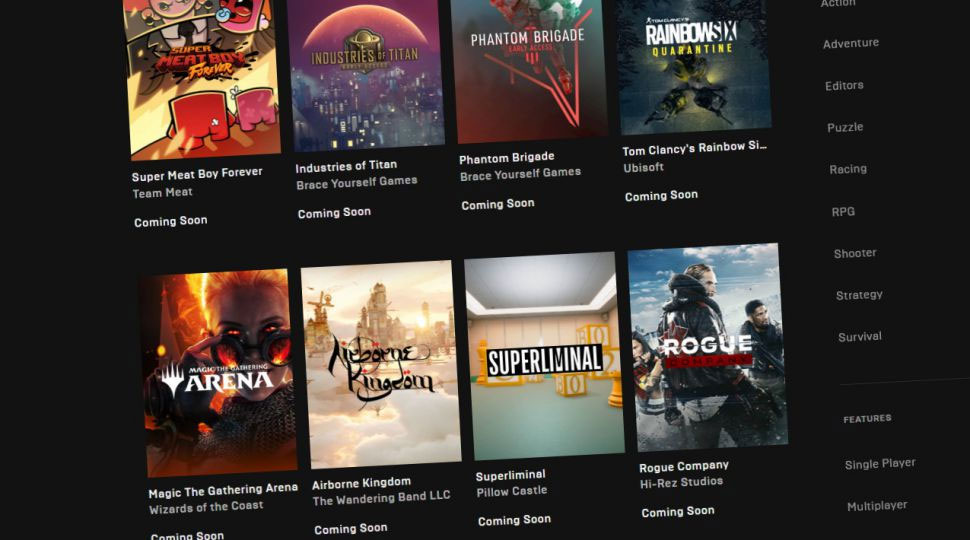 Epic Games store is adding Open reviews and wishlisting