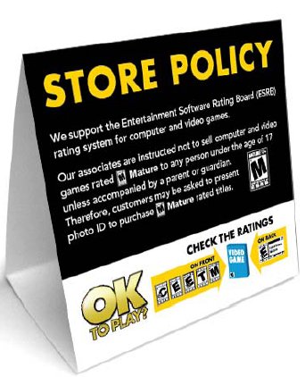 46 % des magasins américains vendent des jeux vidéo aux mineurs