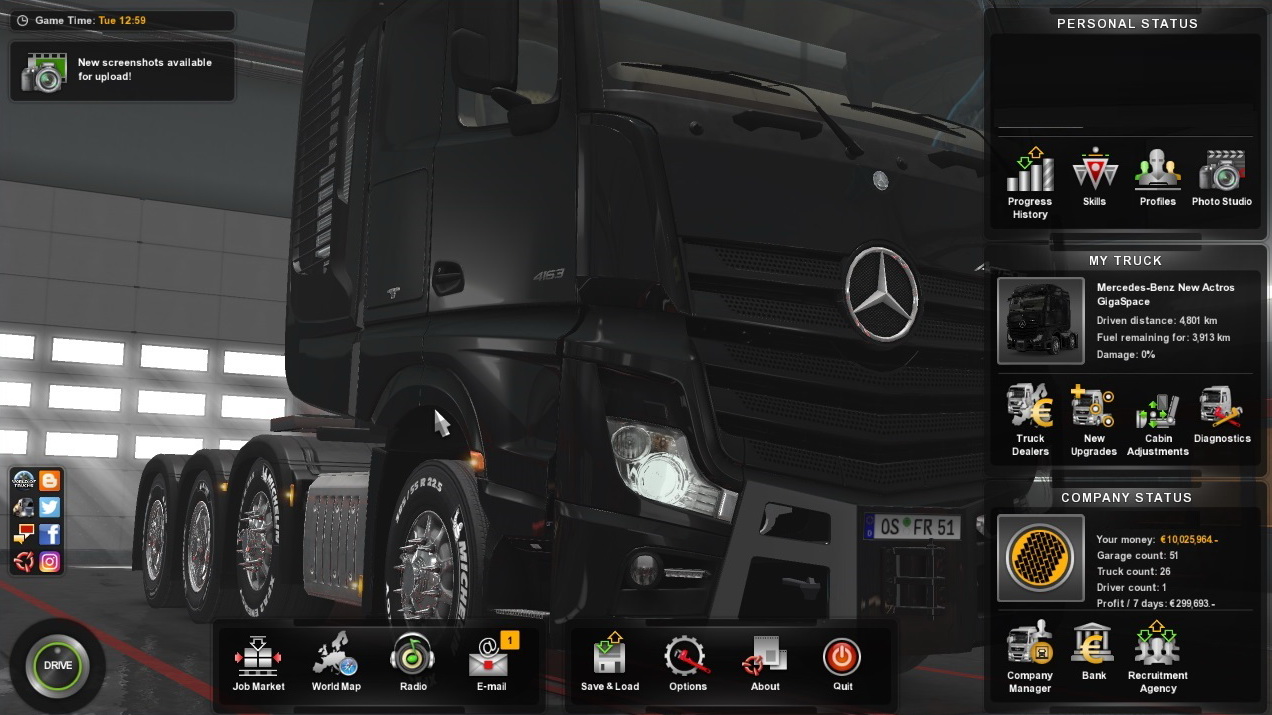 Euro Truck Simulator 2 v1.30.2.2s (+15 Entrenador)