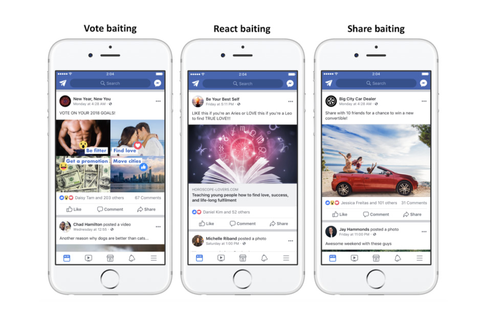 Facebook launches crackdown on “engagement bait”