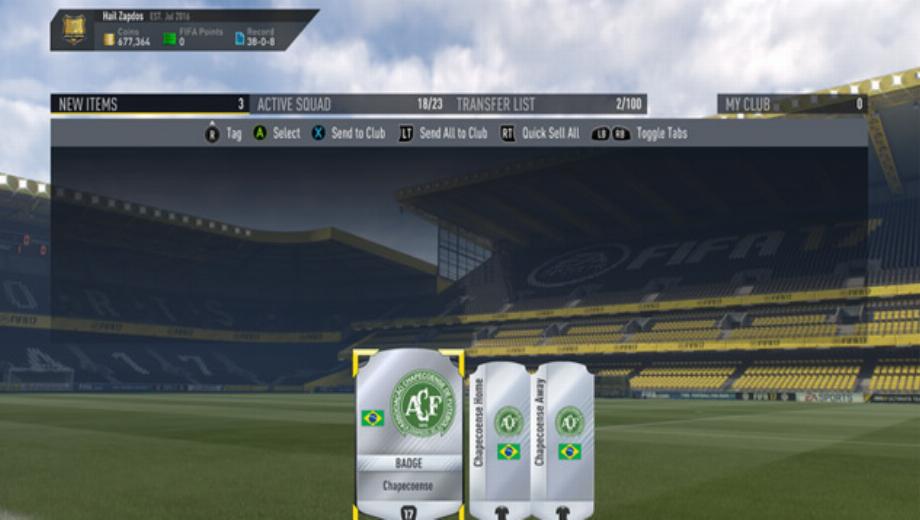 FIFA 17 players can now honour deceased soccer team