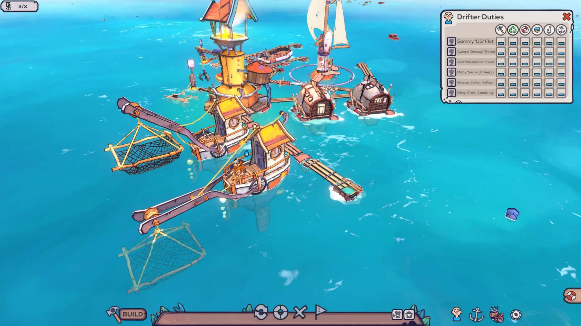 Cell shaded, city-builder, Flotsam, is a modern Waterworld