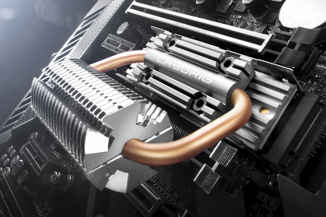 CryoRig stellt M.2-SSD-Kühlkörper mit Doppelkopfrohren vor