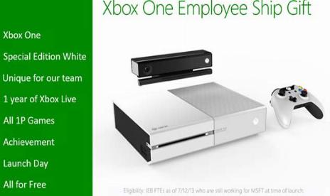 Microsoft-Mitarbeiter erhalten LE White Xbox One