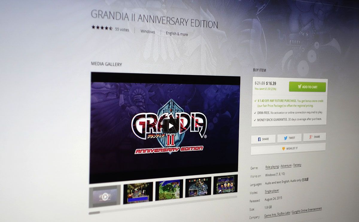 GOG permet aux utilisateurs d'annuler les mises à jour de jeux indésirables