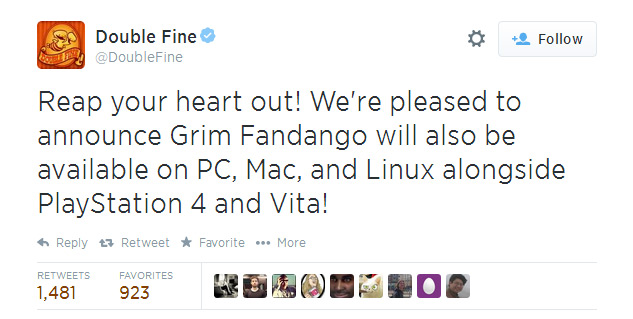 Grim Fandango coming to PC too