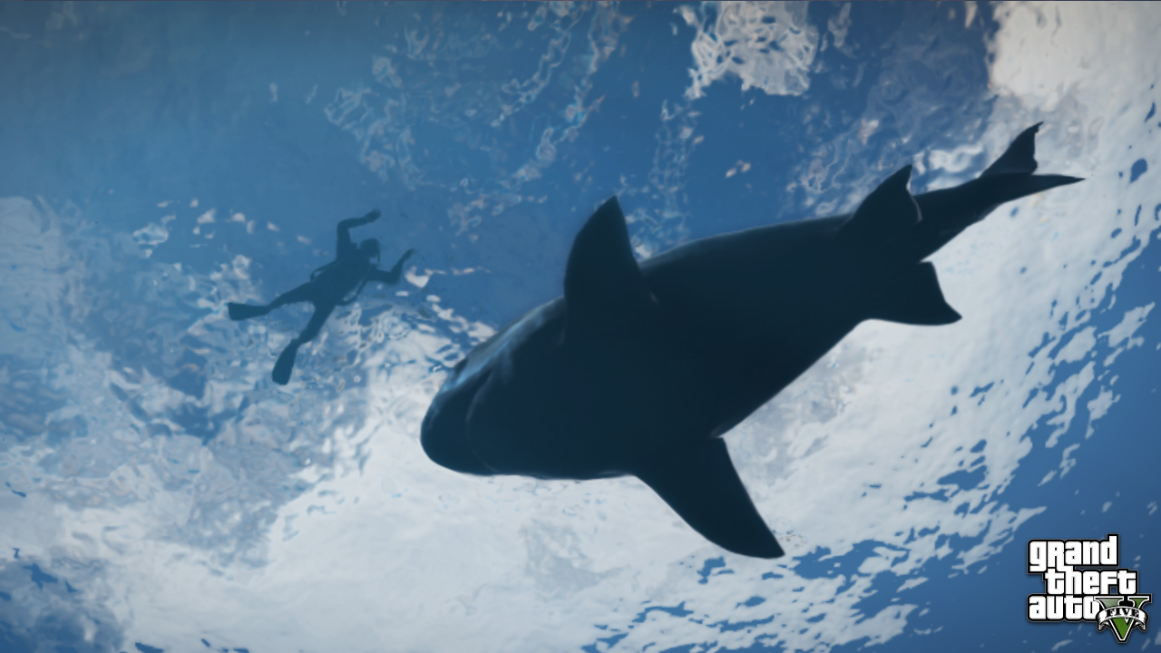 Nouvelles captures d'écran de GTA : V avec des requins et des avions de chasse