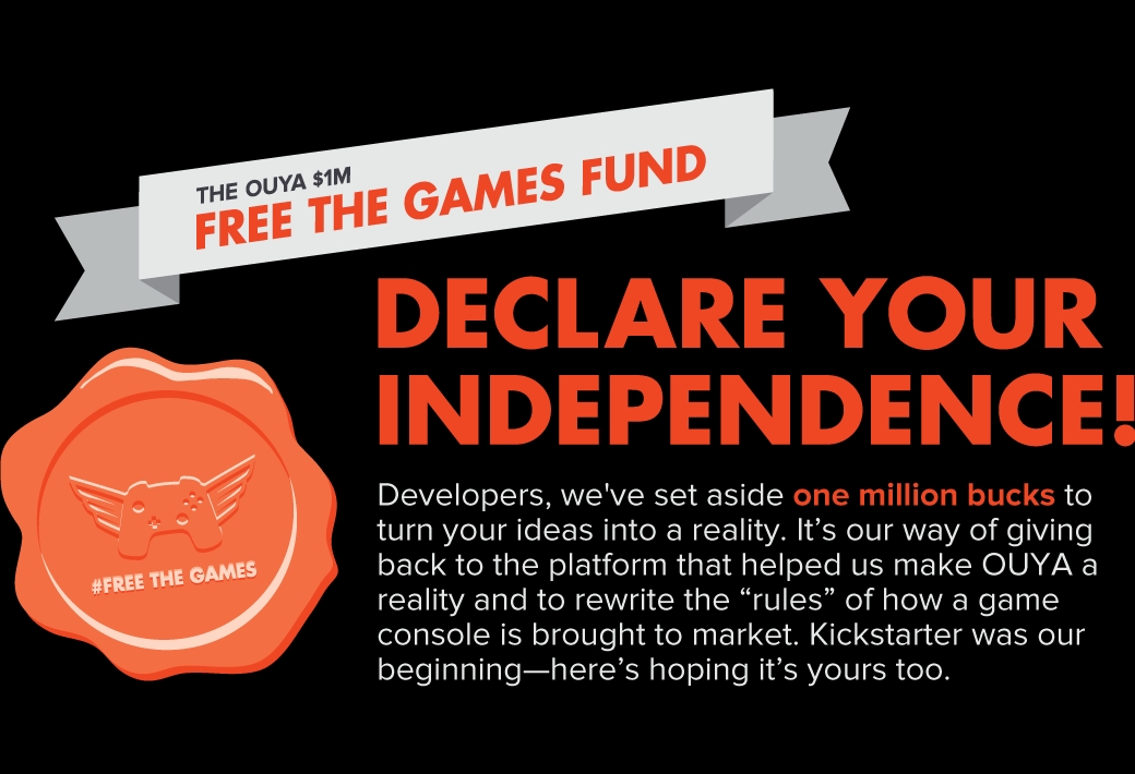 Ouya soutient ses développeurs avec $1 Million Free The Games Fund