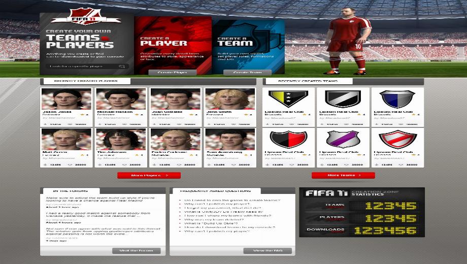 EA Sports Details FIFA Soccer 11 New Creation Center