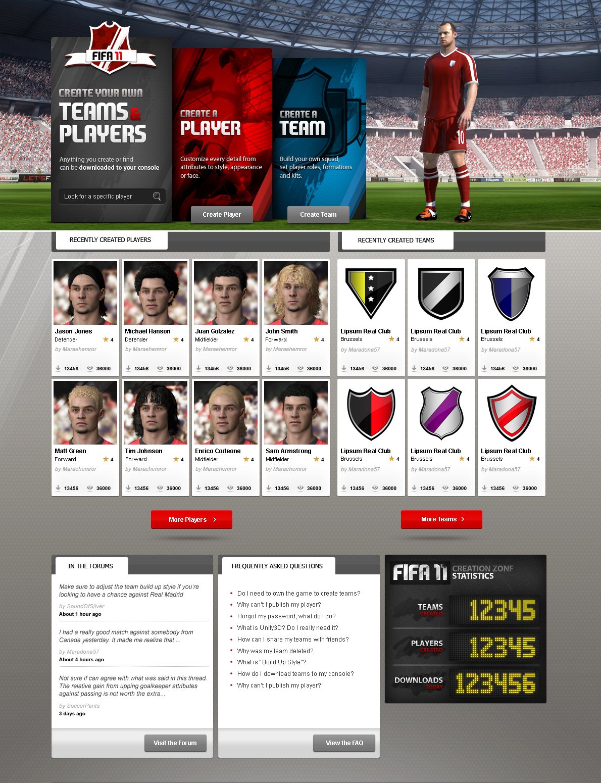 EA Sports Details zu FIFA Soccer 11: Neues Creation Center