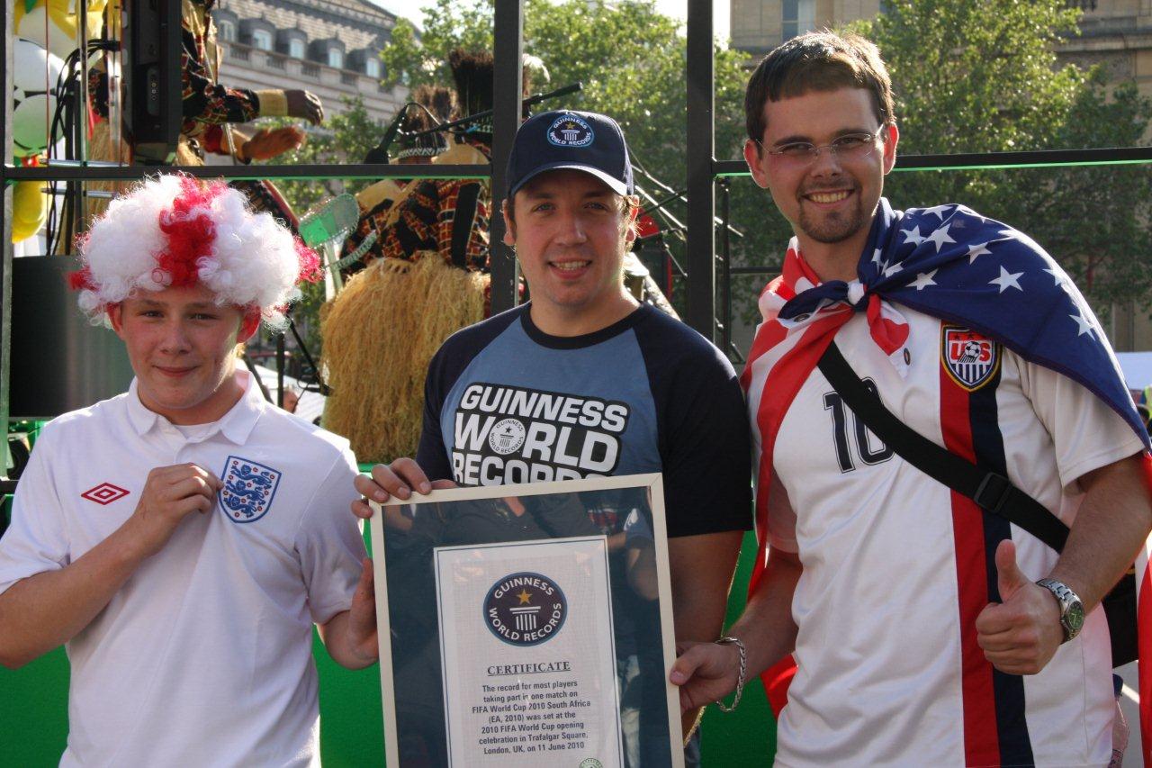 Guinness World Record Set By 82-player England vs USA FIFA 2010 Match