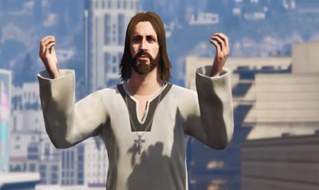 Jesus is dropping bombs on Los Santos, from his but