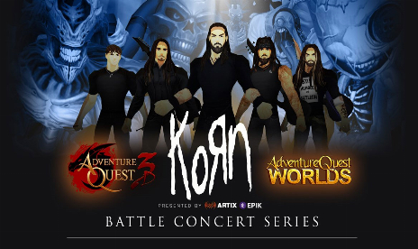 Korn donne un concert gratuit dans AdventureQuest 3D