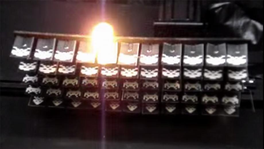 Space Invaders Physically Recreated With Real Laser