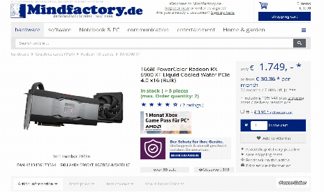 AMD RX 6900 XT Liquid now on sale in Europe