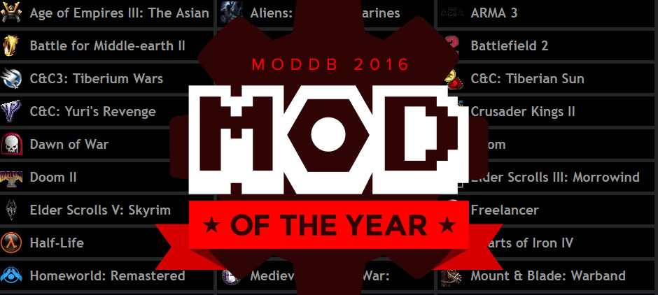 ModDB quiere que elijas el mod del año 2016