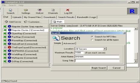 Napster is dead long live Rapigator?