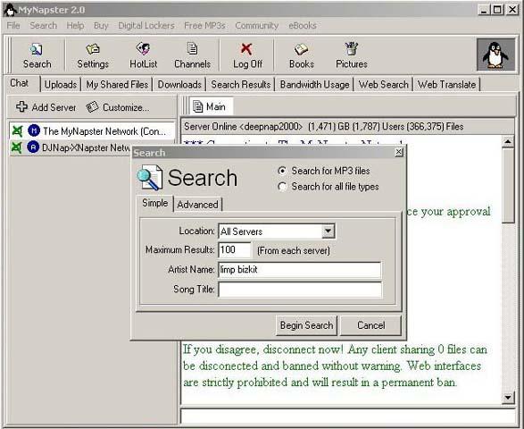My Napster version 2.7