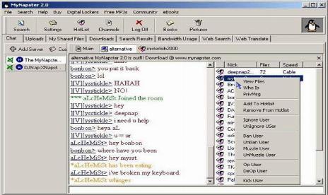Mi Napster versión 2.7