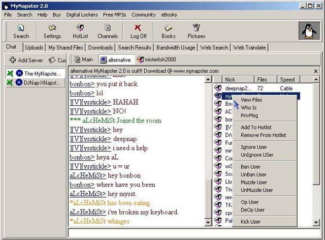 Mein Napster Version 2.7
